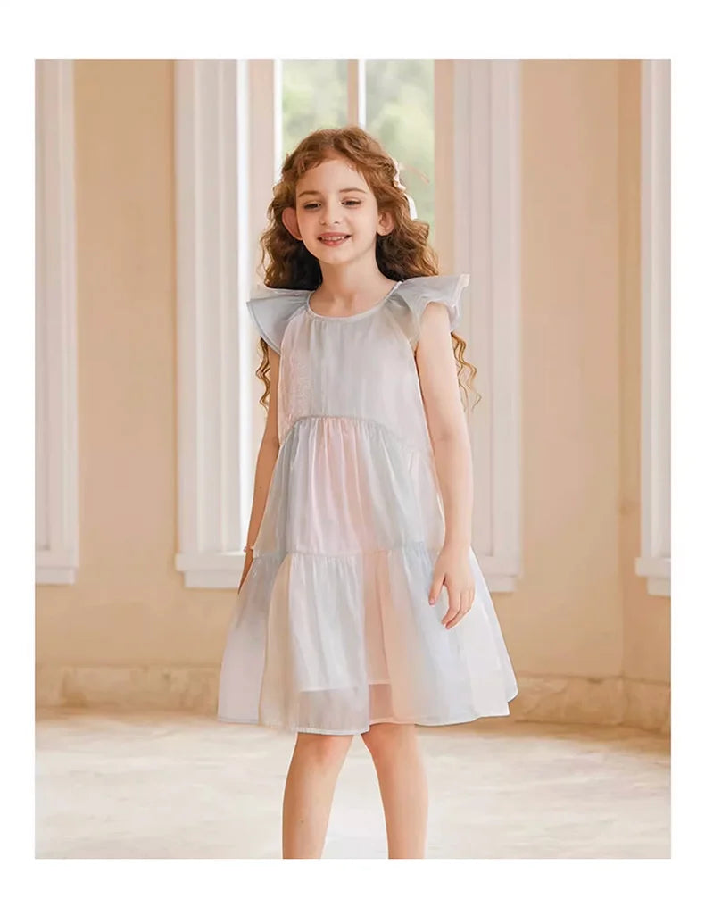 Rosa Mädchen-Weste-Kleid für Herbst und Winter – Niedliches Kinderkleid für Hochzeiten und Geburtstagsfeiern, 110cm-170cm