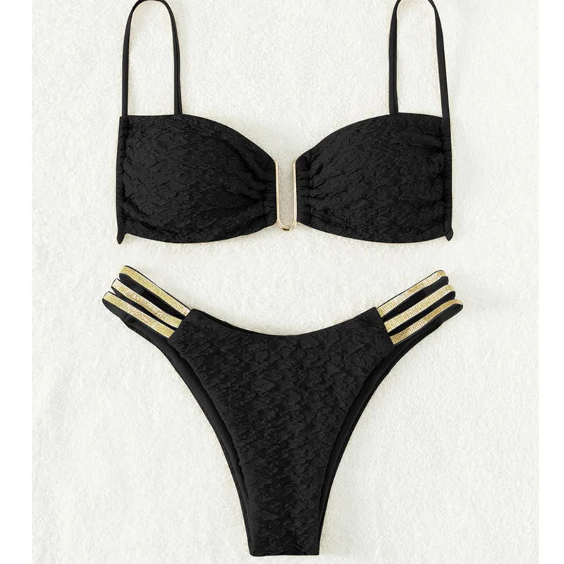 Floraler Bikini-Set mit Push-up-Effekt – Sexy Bademode für Damen am Strand oder Pool