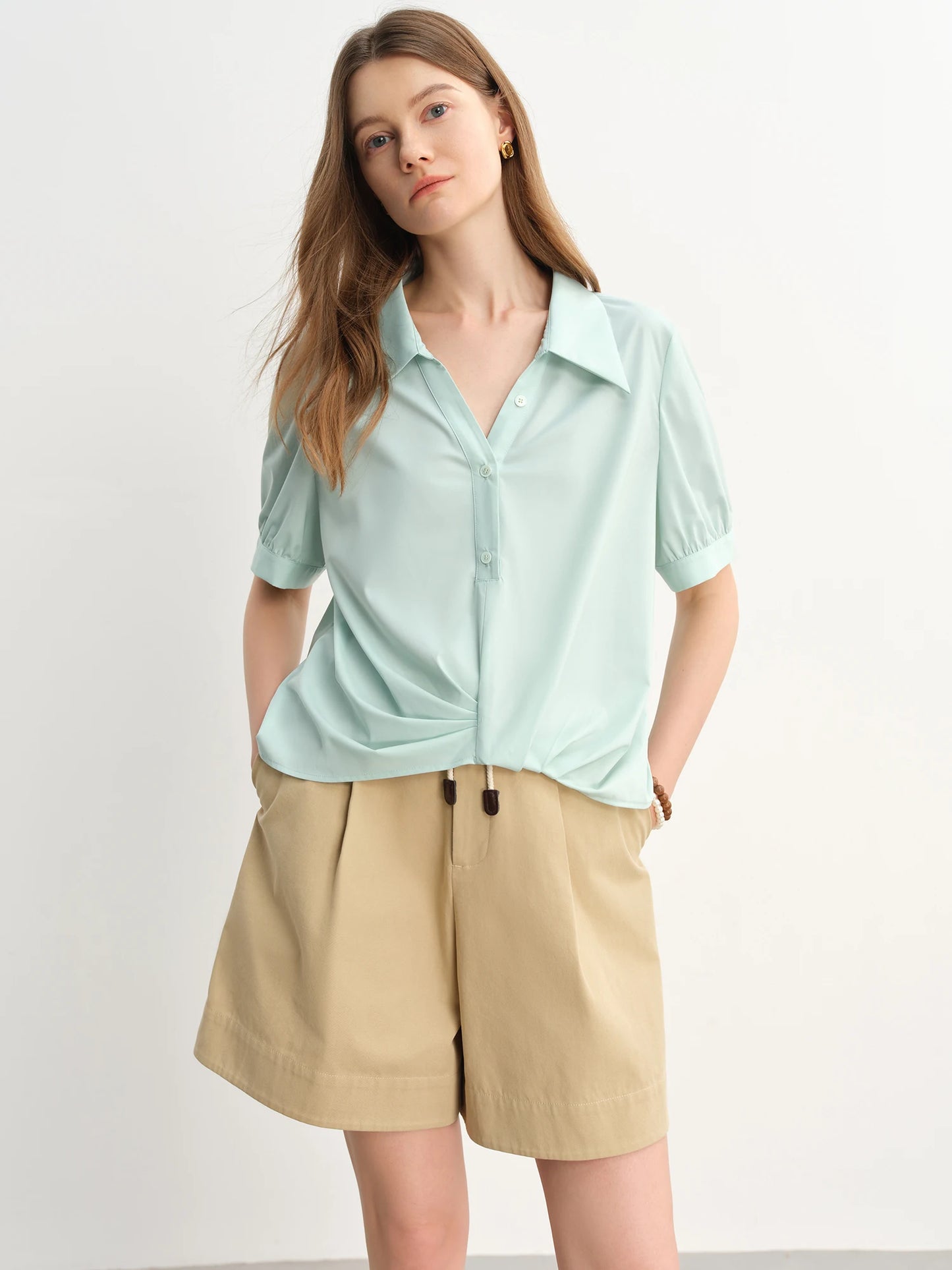 Minimalistisches Damen-T-Shirt mit modischem Design und kurzen Ärmeln – lockerer, figurbetonter Schnitt für den Sommer