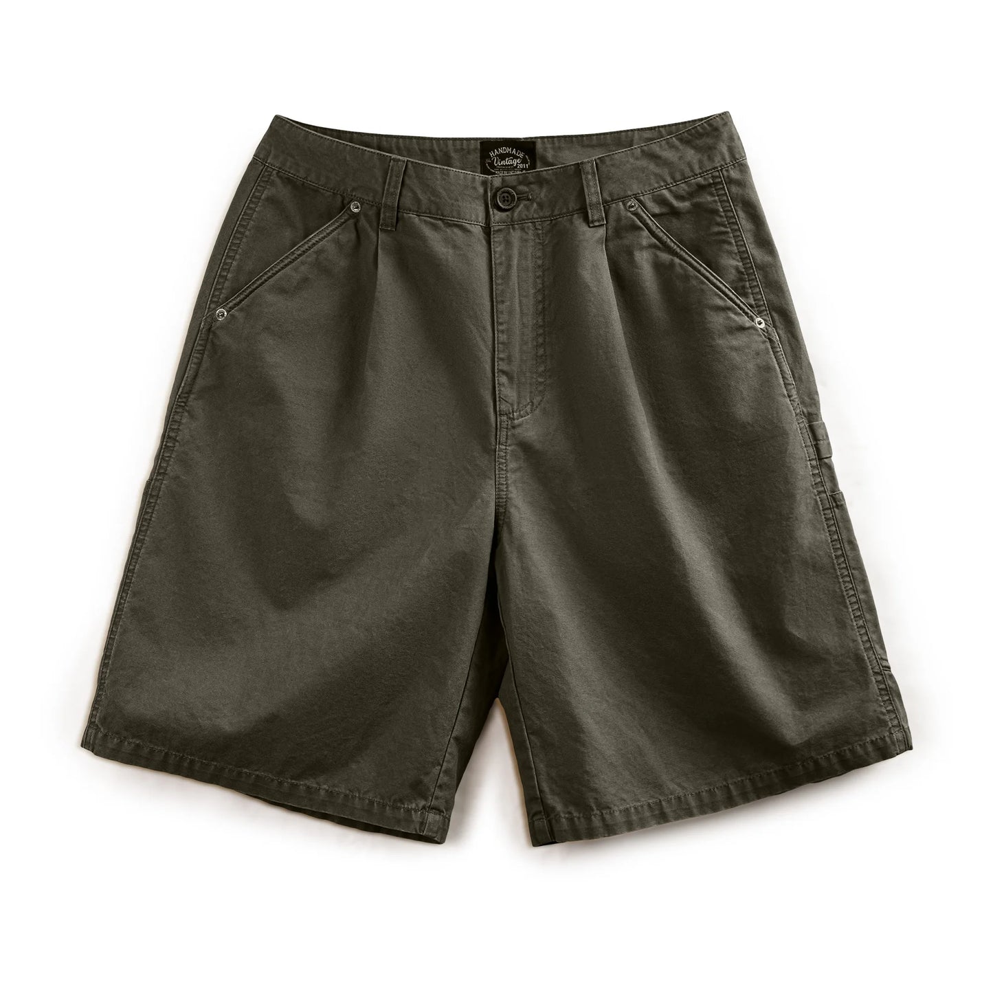 Herren Vintage Holzfäller Shorts mit Multi-Pocket und Reißverschluss für den Sommer