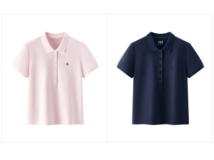 Semir Poloshirt für Damen, schick, kühles Gefühl, antibakteriell, schmale Passform, 2022, neuer Sommer, bestickter Pullover, lässig für den Alltag