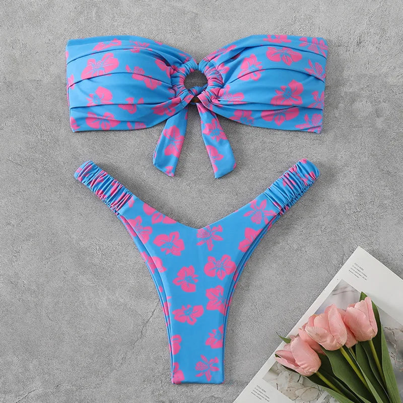 Sommerlicher Push-Up-Bikini im brasilianischen Stil – ideal für Strand und Pool