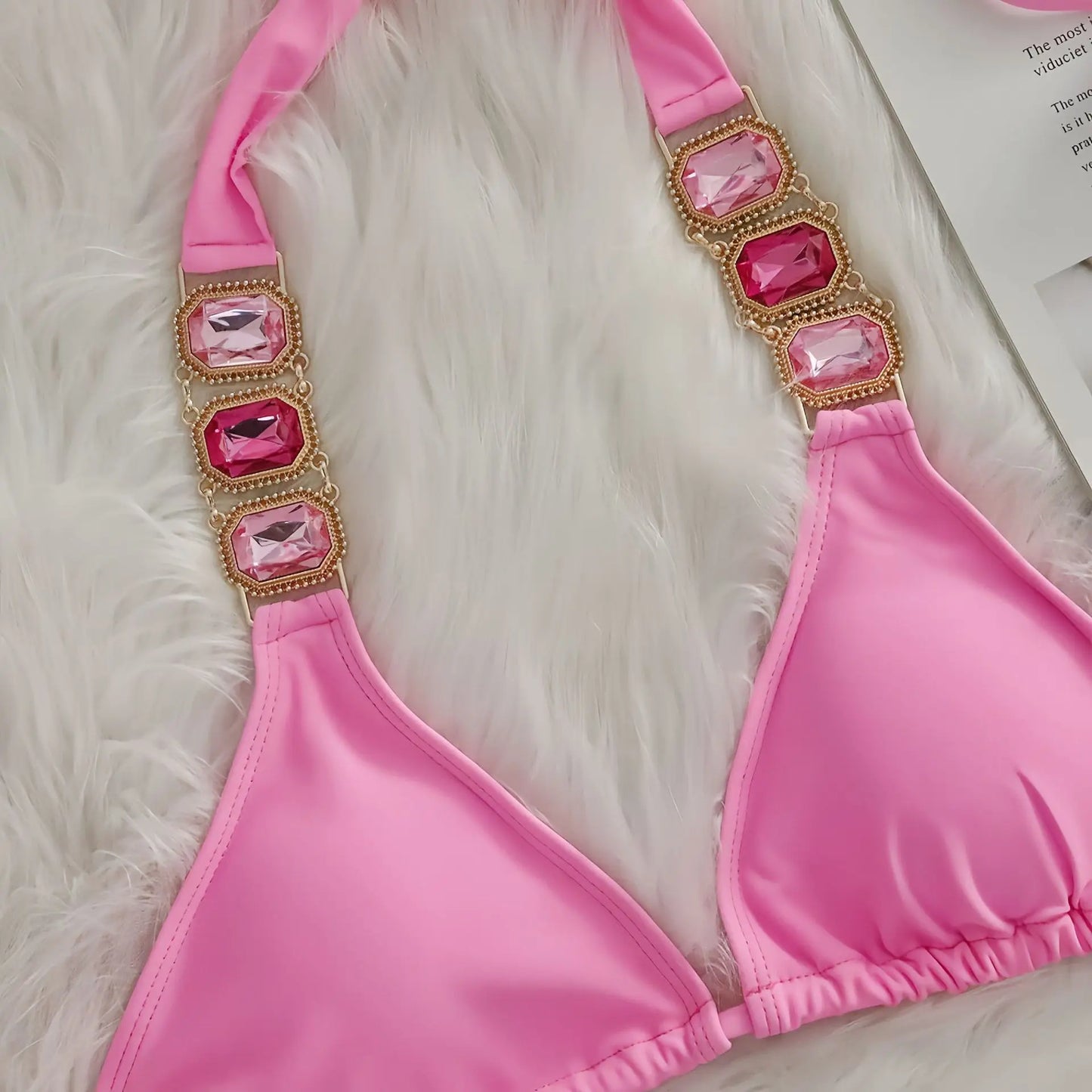 Brauner Push-Up-Bikini im brasilianischen Stil für Damen – ideal für Strand und Pool