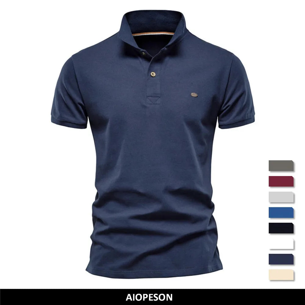 Herren Polo-Shirt aus 100 Prozent Baumwolle im einfarbigen Casual-Stil