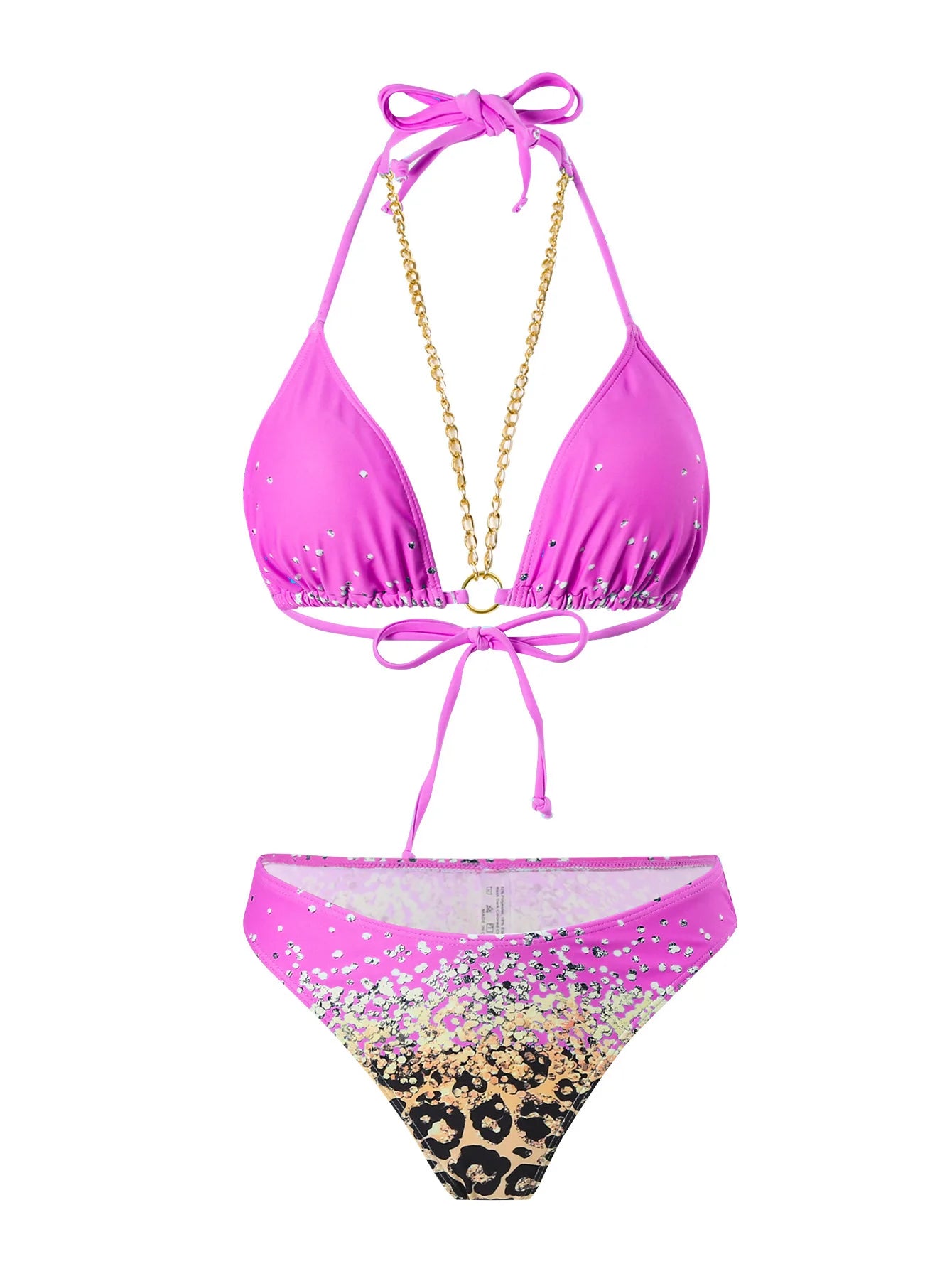 Sexy Bikini-Set in Pink – Solide Farbe ideal für Strand und Pool