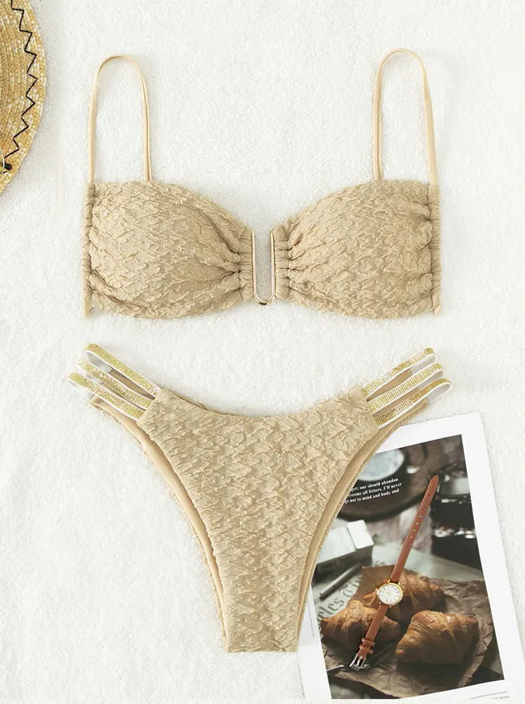 Floraler Bikini-Set mit Push-up-Effekt – Sexy Bademode für Damen am Strand oder Pool