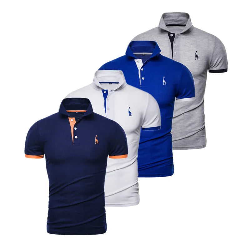 Elegantes Slim Fit Poloshirt Herren Stickerei Business Look