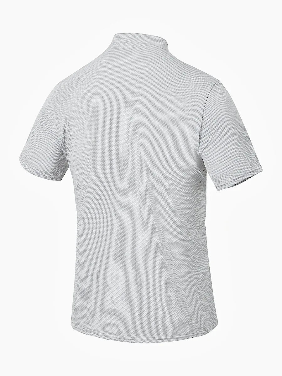Langarm-Poloshirt für Herren mit Reverskragen – dünnes, vielseitiges Oberteil für Business und Freizeit in Uni-Farben, ideal für den Frühling und Herbst