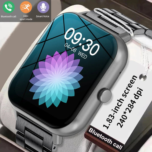 LIGE 1,83 "HD Display Smart Uhr AI Sprachanruf Smartwatch GPS Motion Traject 24H Gesundheit Monitor Uhren Für Android IOS