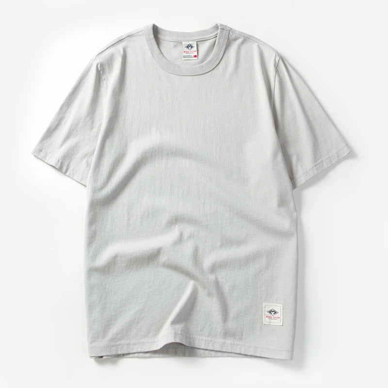 Männer T-Shirt aus einfarbigem Stoff mit kurzen Ärmeln und Casual-Stil