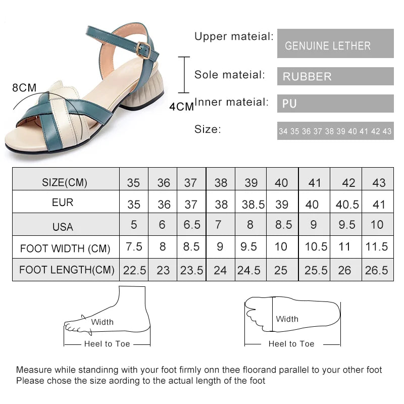 AIYUQI Sandalen Frauen Echtes Leder 2025, Neue Sommer Frauen Sandalen Rom Colorblock Offene spitze Große Größe 41 42 43 sandalen Frauen