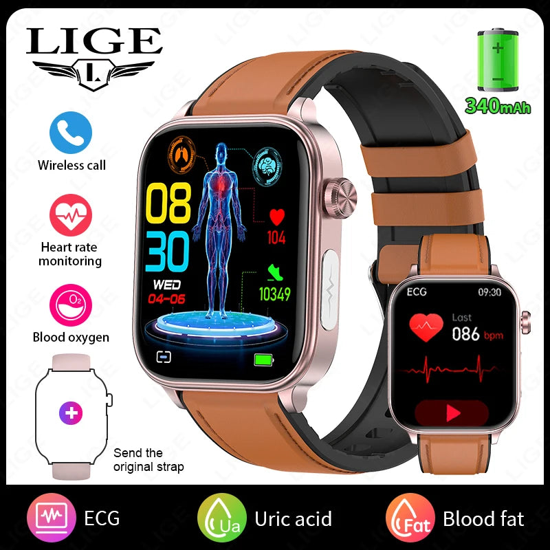 Damen und Herren Mikro-Smartwatch mit EKG und Gesundheitsfunktionen