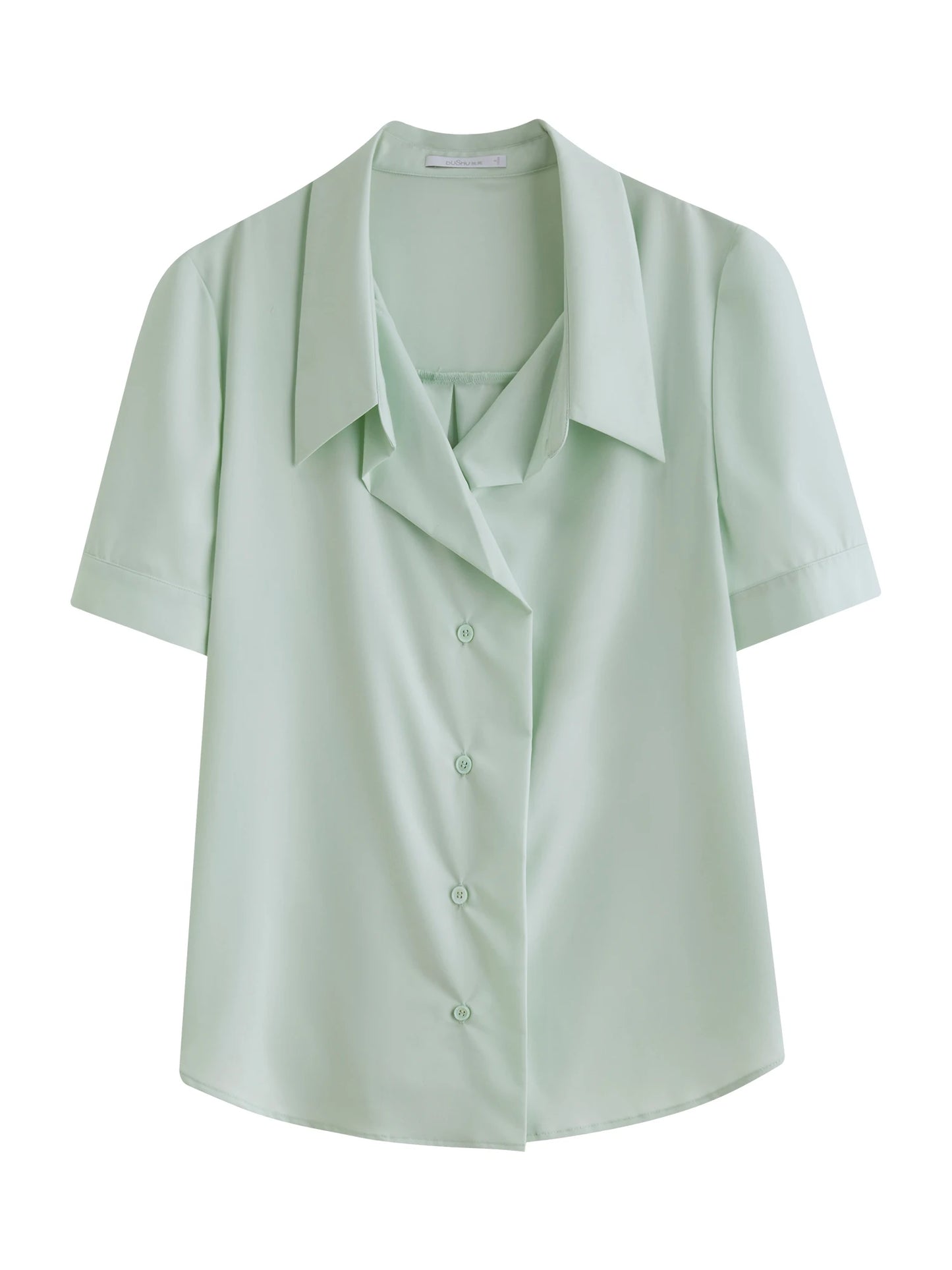 Kurzärmeliges Patchwork-T-Shirt mit Kontrastfarben und Karomuster – modischer Allrounder für den Sommer.