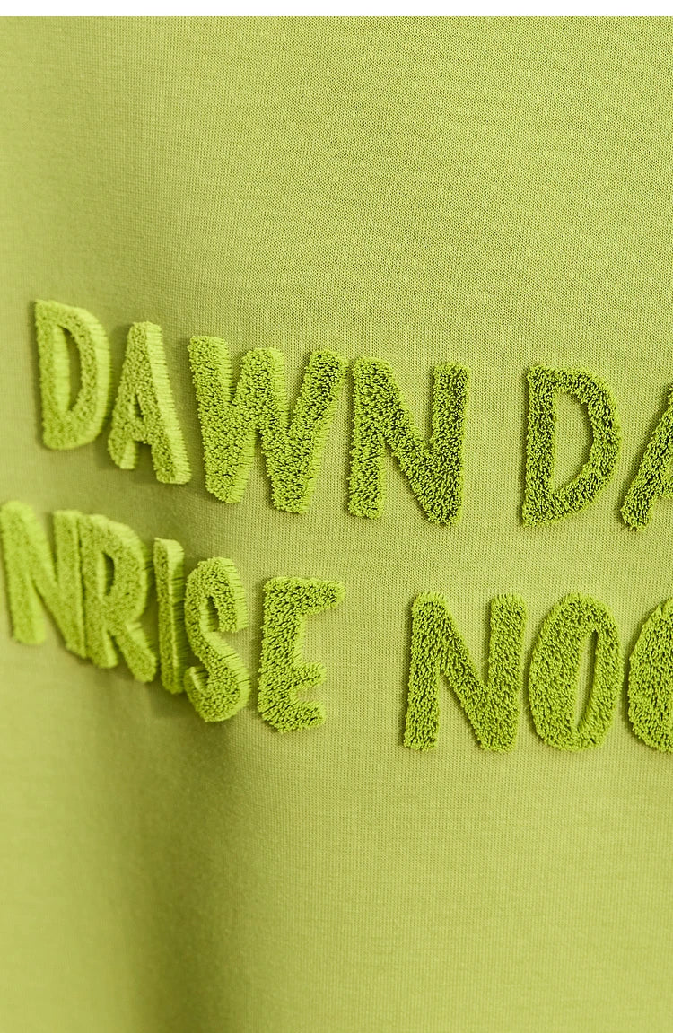 Damen T-Shirts mit Rundhalsausschnitt und losem, lässigem Schnitt mit Stickerei