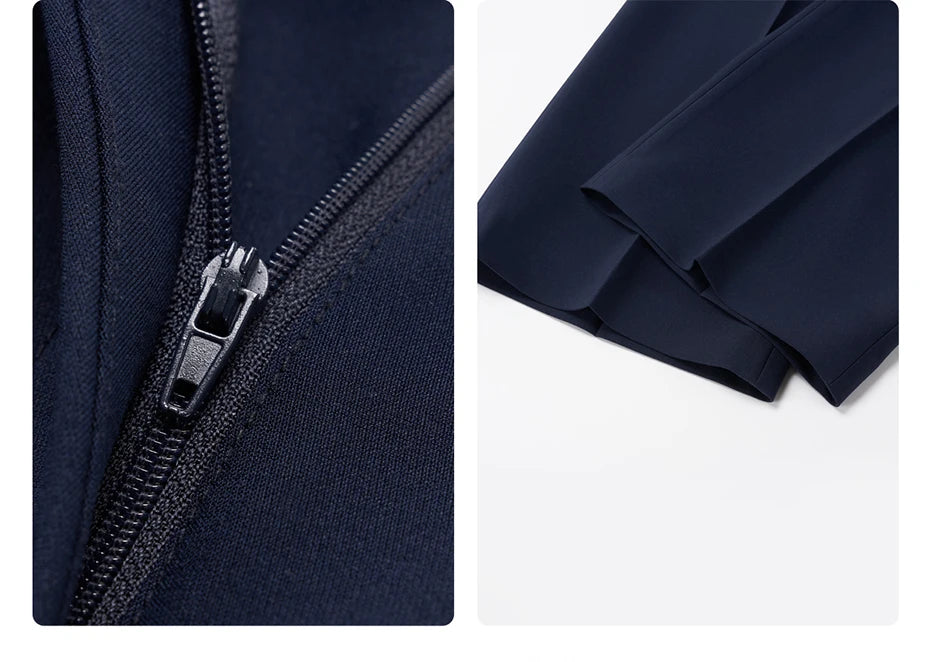 Schwarzer Herrenanzug im Slim-Fit-Stil mit Weste und Hose – ideal für Hochzeiten und formelle Anlässe