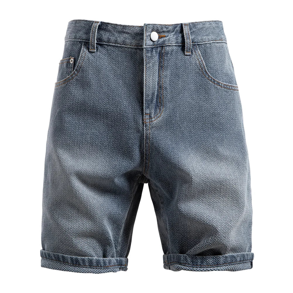 Retro-Denim Shorts Aus Baumwollmischung | Lässige Streetwear
