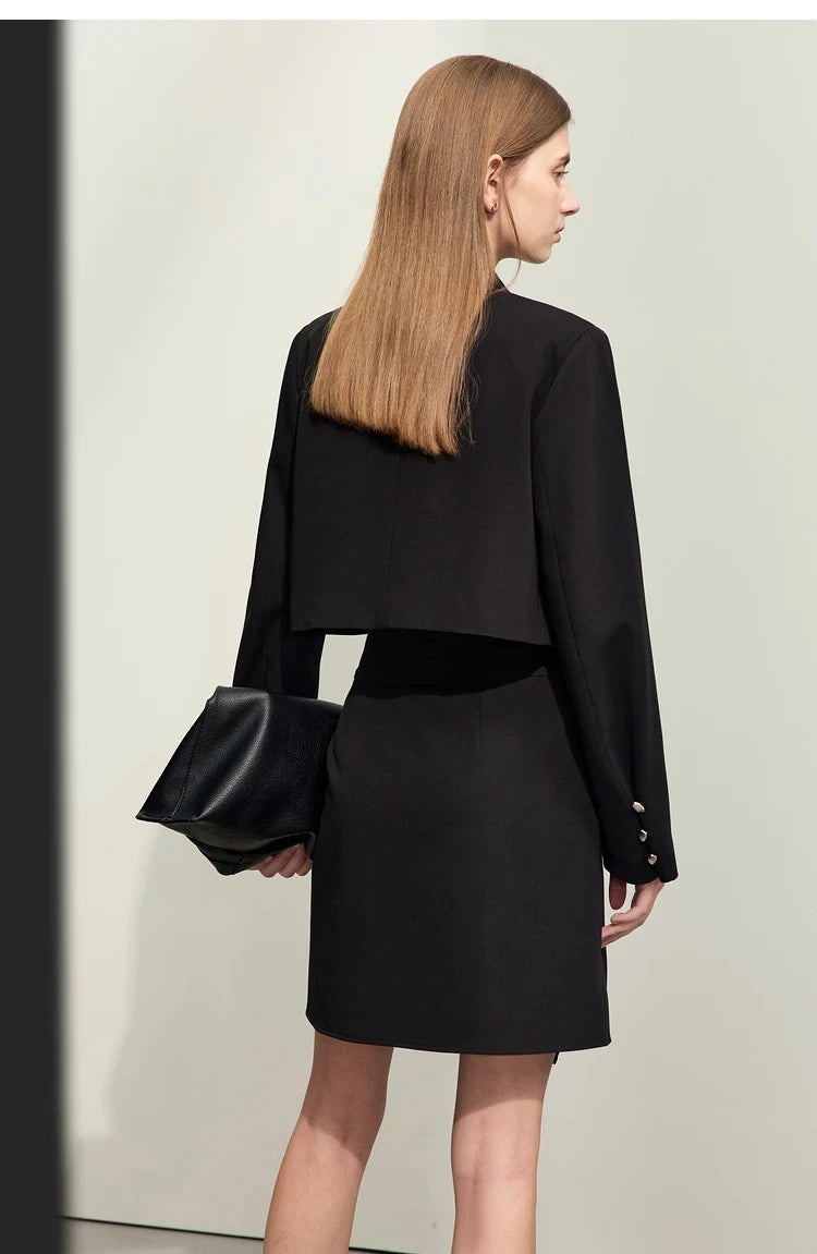 Damen Shorts-Röcke im minimalistischen Stil mit hoher Taille und geradem Schnitt