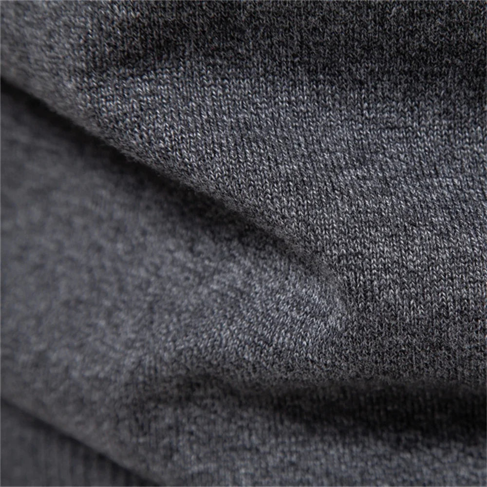 2023 neuer Herbst Baumwoll pullover für Männer o Hals Patchwork Ärmel Pullover Männer einfarbig warme Winter Herren Pullover