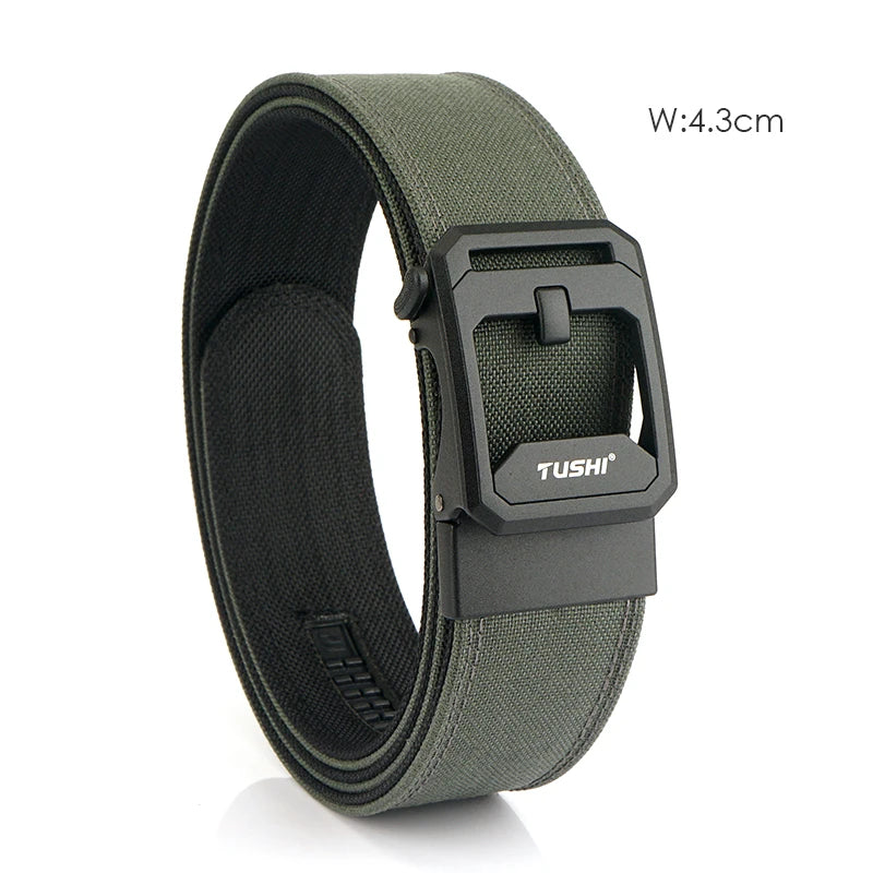 Unisex-Taktischer Gürtel aus 1100D Nylon Breite 4,3 cm mit Metall-Automatik-Schnalle für Militär IPSC Jagd