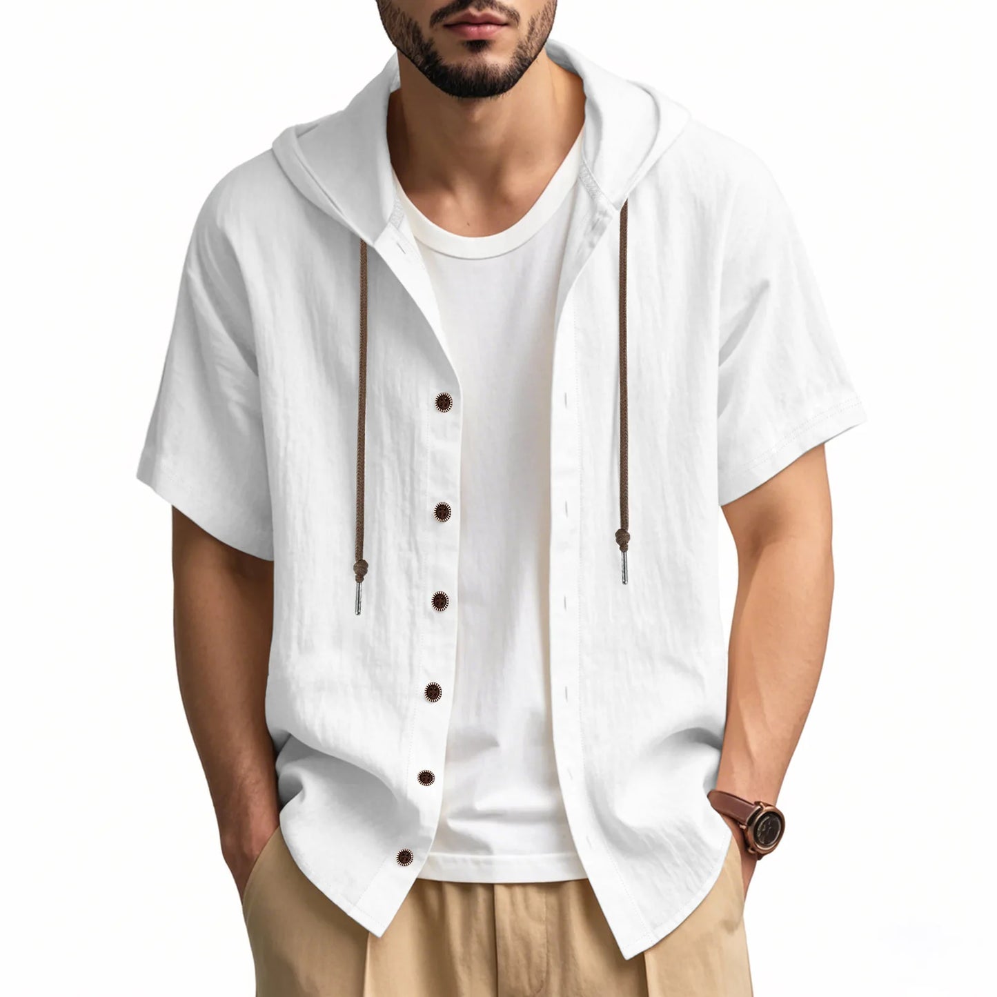 Langarm-Herrenhemd aus Cord mit Streifenmuster – aus samtweichem Baumwollstoff in mehreren Farben.