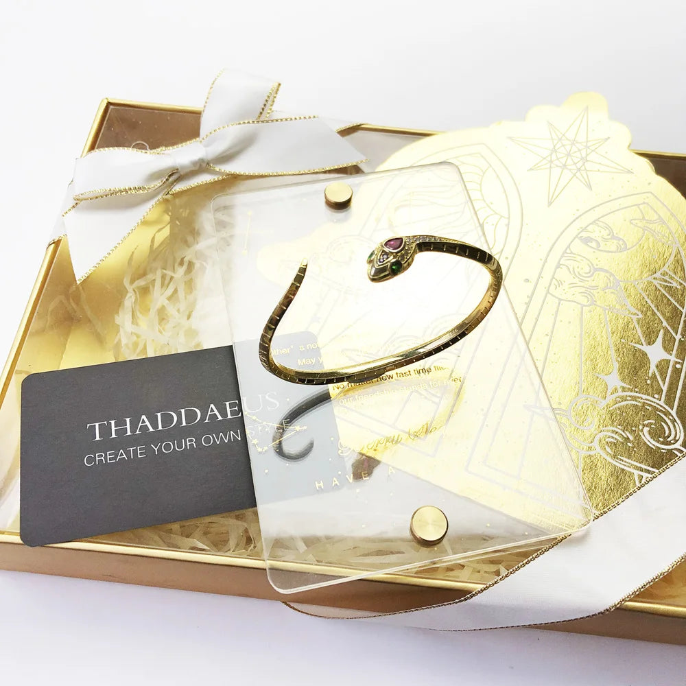 Damen-Armreif Schlange golden Böhmen aus Sterlingsilber