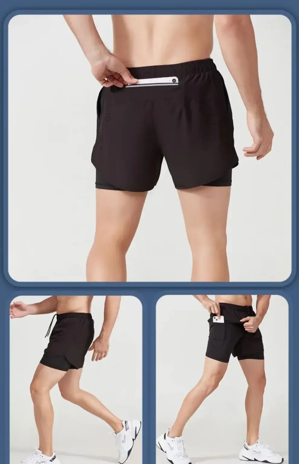 Modische Herren-Sommerhose mit Schnürung und großen Taschen – trendige Shorts in Übergröße für junge Männer