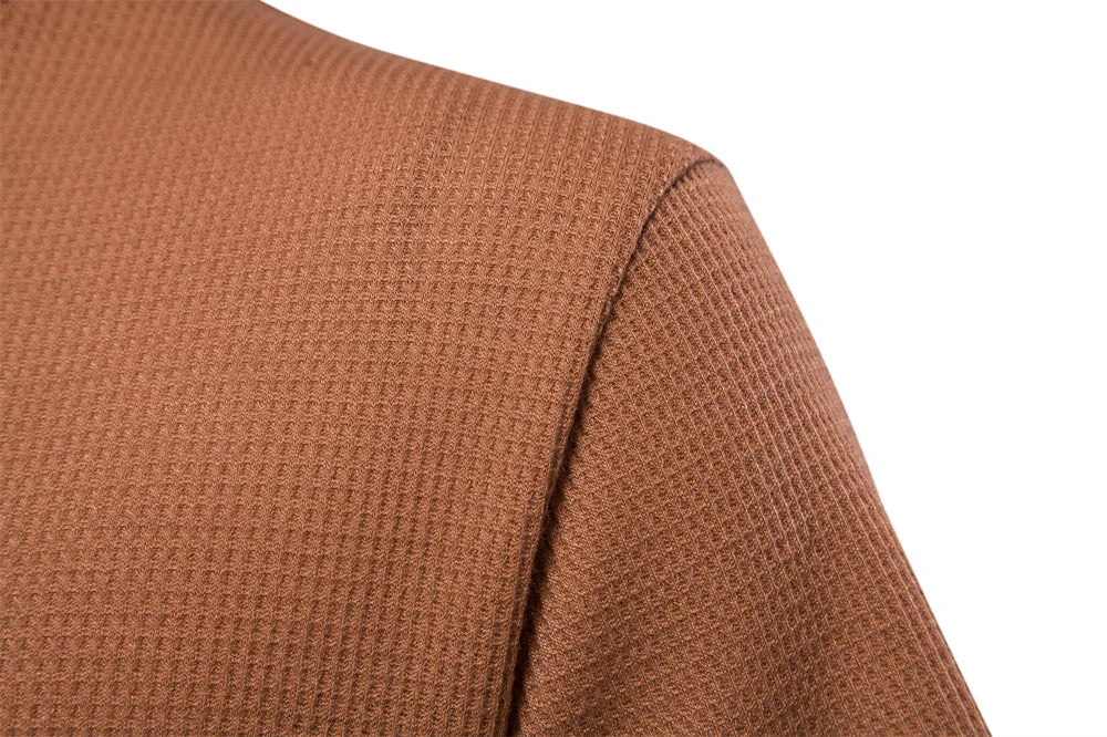 Herren T-Shirt aus Waffelstoff im einfarbigen Casual-Stil für den Sommer