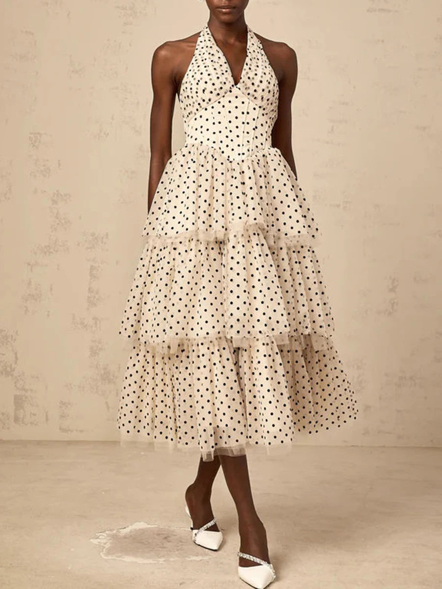 Elegantes Damenkleid mit Rundhalsausschnitt und langen Ärmeln im Patchwork-Design – figurbetont und transparent