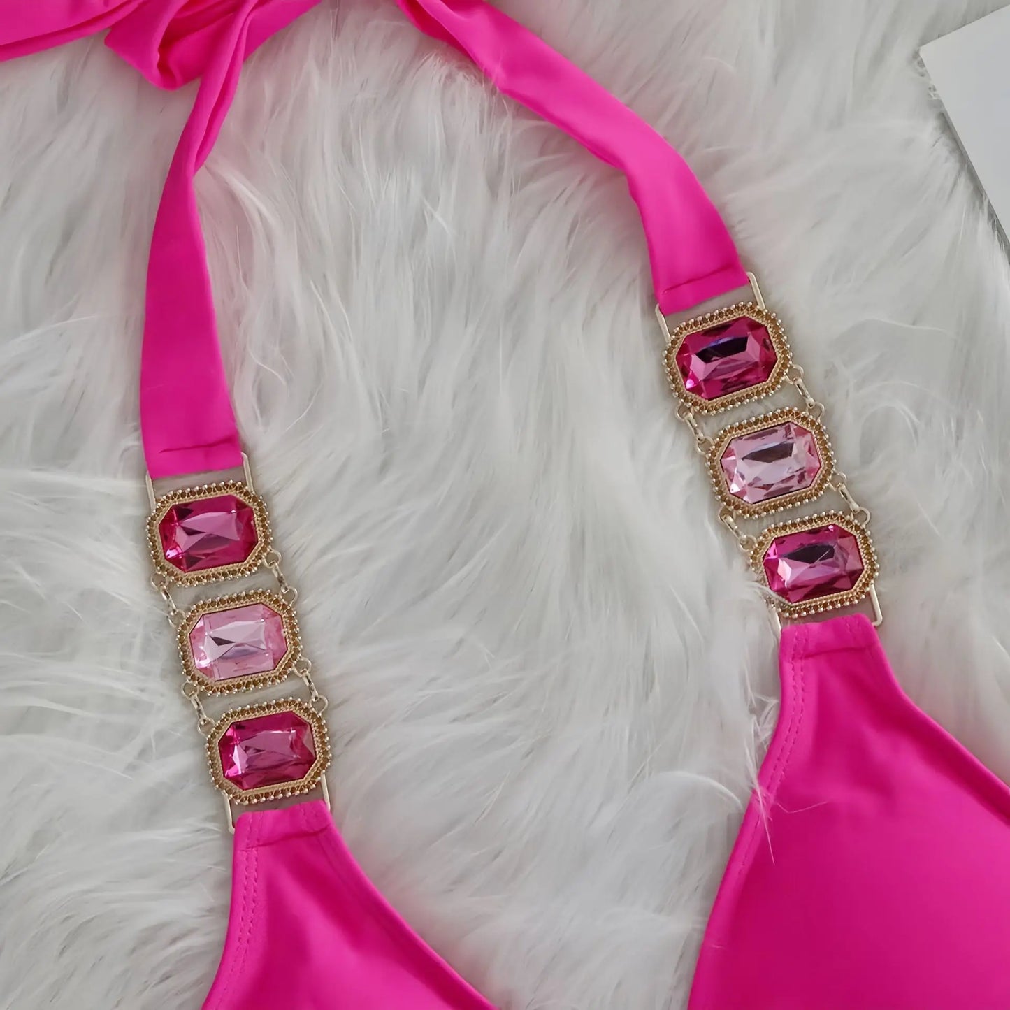 Brauner Push-Up-Bikini im brasilianischen Stil für Damen – ideal für Strand und Pool