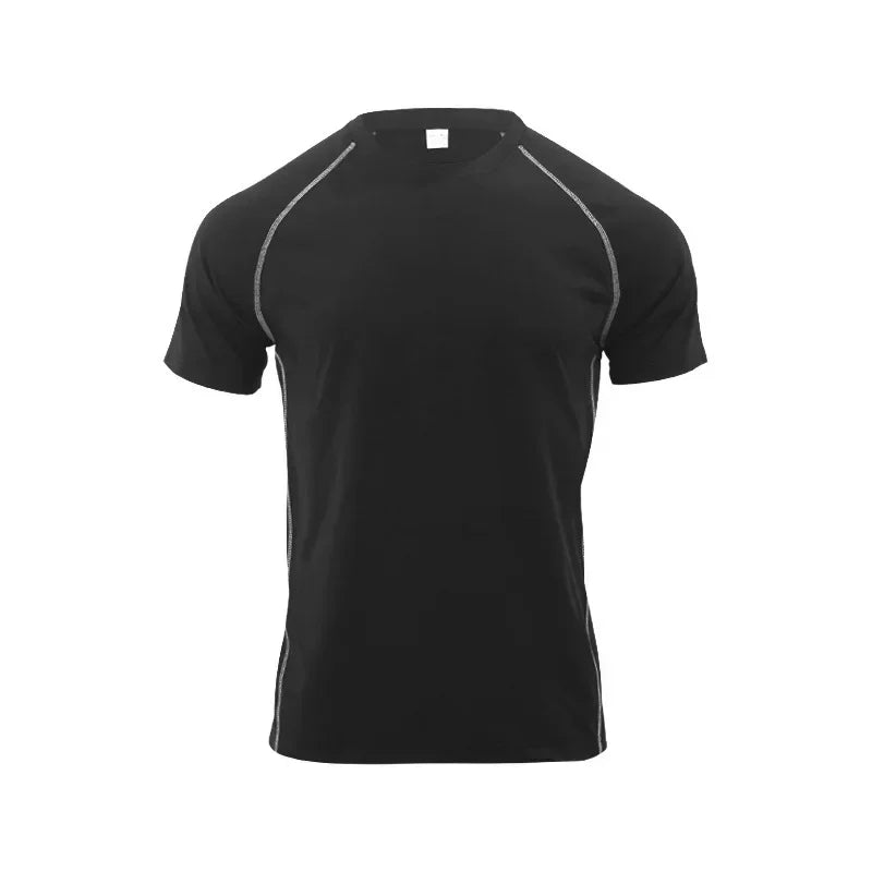 Lässiger Herren-Zweiteiler mit Rundhals und kurzen Ärmeln im sommerlichen Color-Blocking-Design