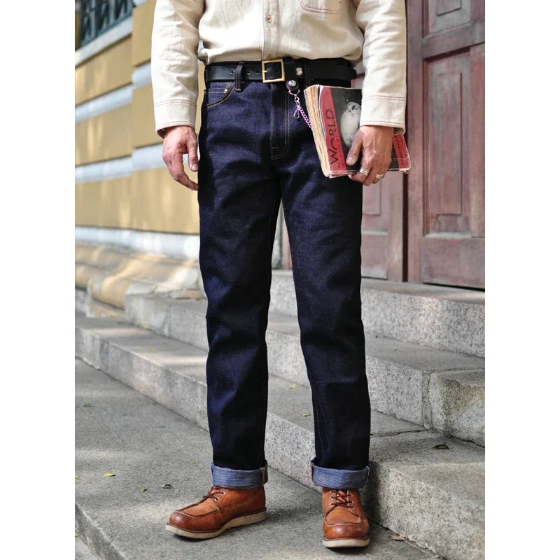 Herrenjeans aus 21oz Rainbow Selvedge Denim im Vintage-Stil für Männer