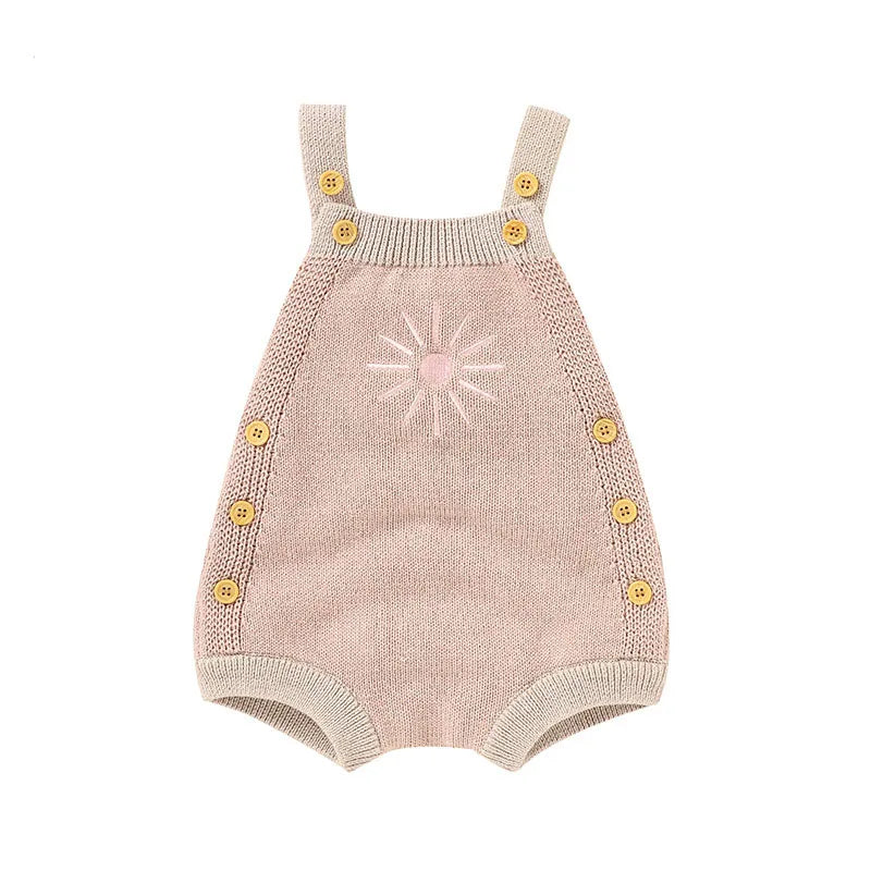 Baby Overall mit Sonnenblumen-Muster für Mädchen im Koreanischen Stil