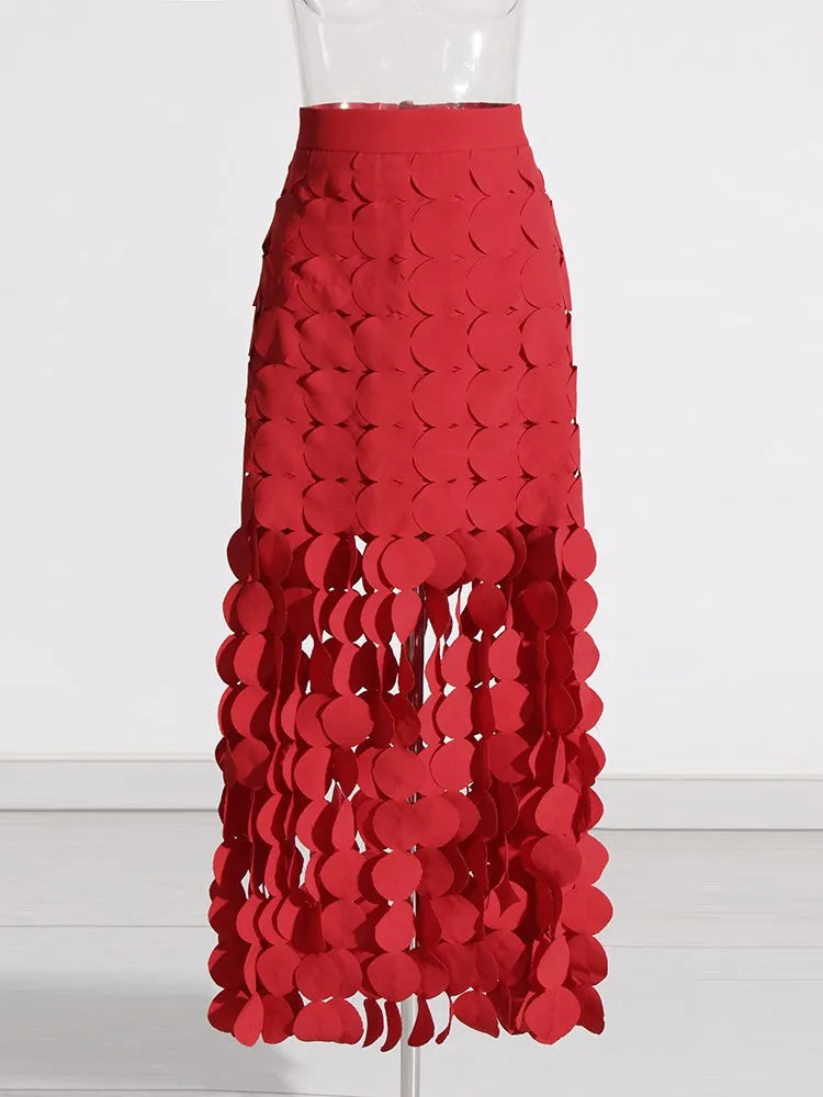 Elegantes Damen-Kleid mit Diamantmuster, Reverskragen und langen Ärmeln – figurbetontes Patchwork-Design mit doppelreihiger Knopfleiste.