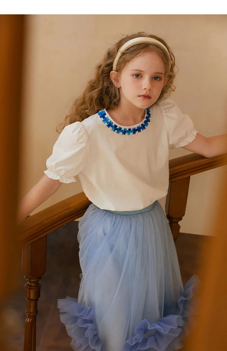 Elegantes Mädchen-Sommerkleid in Lila für Partys und Hochzeiten – Blumenkleid mit luxuriösem Design, ärmelloses Kleid in Khaki Beige für Kinder von 3 bis 14 Jahren.