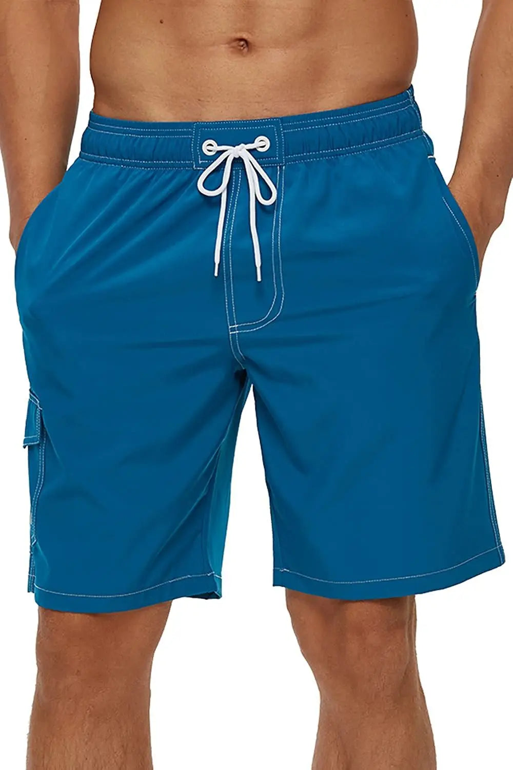 Herren-Badeshorts mit Reißverschlusstaschen und Mesh-Futter – schnelltrocknend für Strand und Sport
