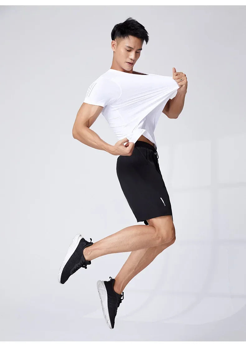 Sommerliche Herren-Sport- und Freizeithose – Kurze Lauf- und Trainingshose für Männer