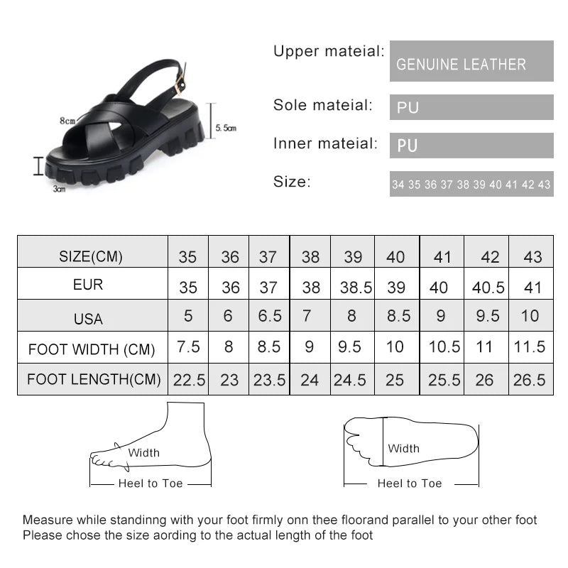 AIYUQI Frauen Sandalen Römischen 2025, Sommer Neue Echt Leder Damen Sandalen Große Größe 41 42 43 Plattform Mode sandalen Mädchen