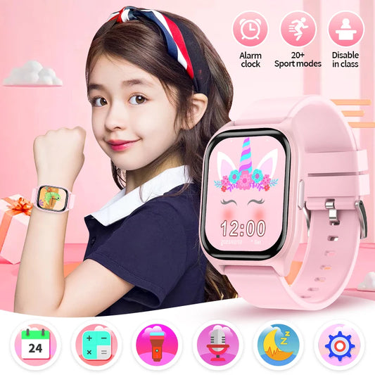 LIGE Kinder Smartwatch Kinder Lernkarte Hörbuch Aufnahmespiele Jungen Mädchen Uhr Student Kalorien Sport Neue Smartwatch