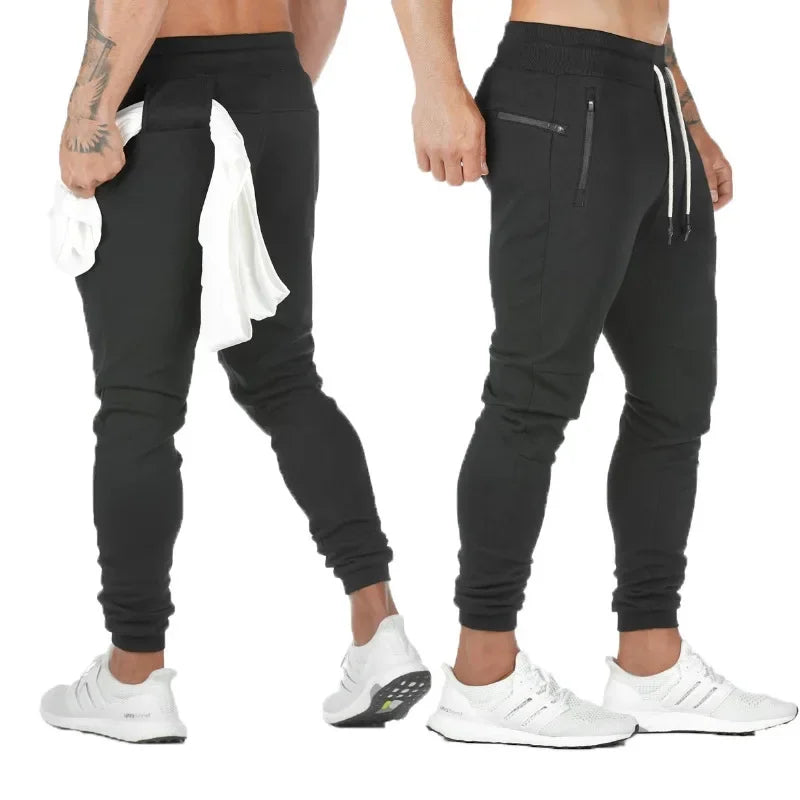 LOGO-freie Muscle Herren Sporthose Herren Fitness Hängende Handtuchhose Lauftraining Fußhose