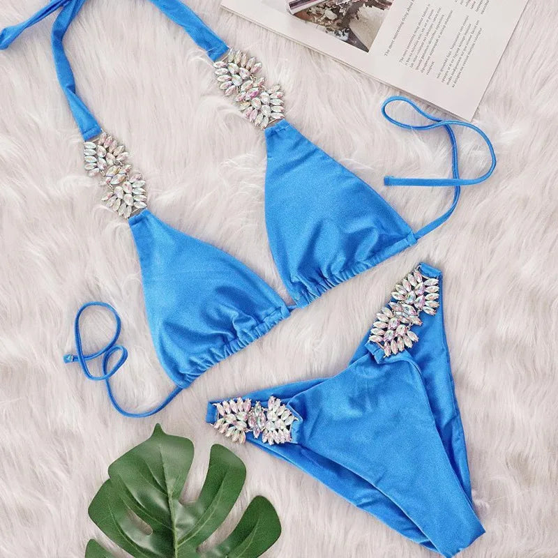 Dreiteiliger Damen-Bikini mit brasilianischem Schnitt – ideal für Strand und Pool