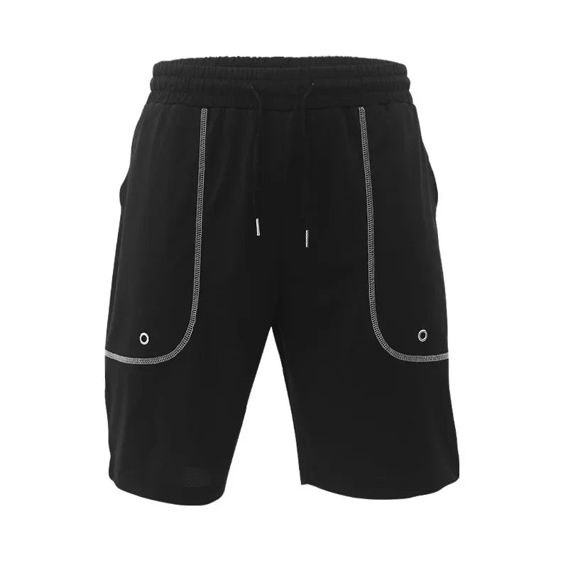 Lässiger Herren-Zweiteiler mit Rundhals und kurzen Ärmeln im sommerlichen Color-Blocking-Design