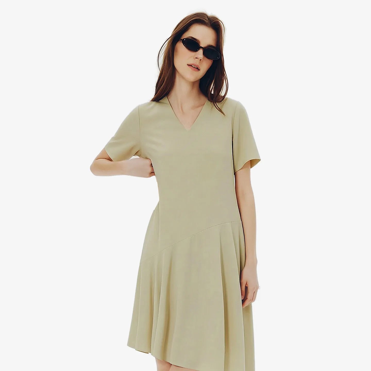 Elegantes Damen Midi Kleid Mit Lockerem Schnitt Für Büro Und Freizeit