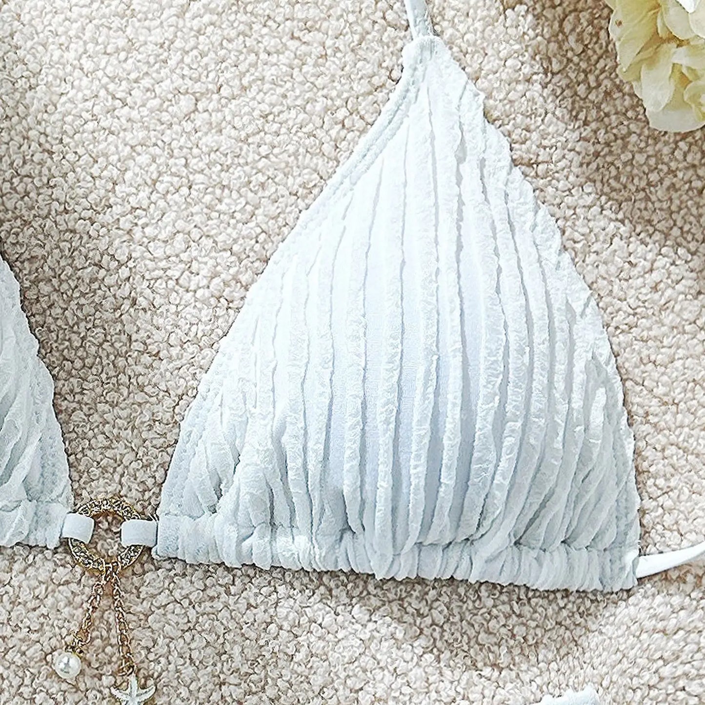 Sexy Bikini-Set mit Strasssteinen – Push-up Badeanzug für Damen