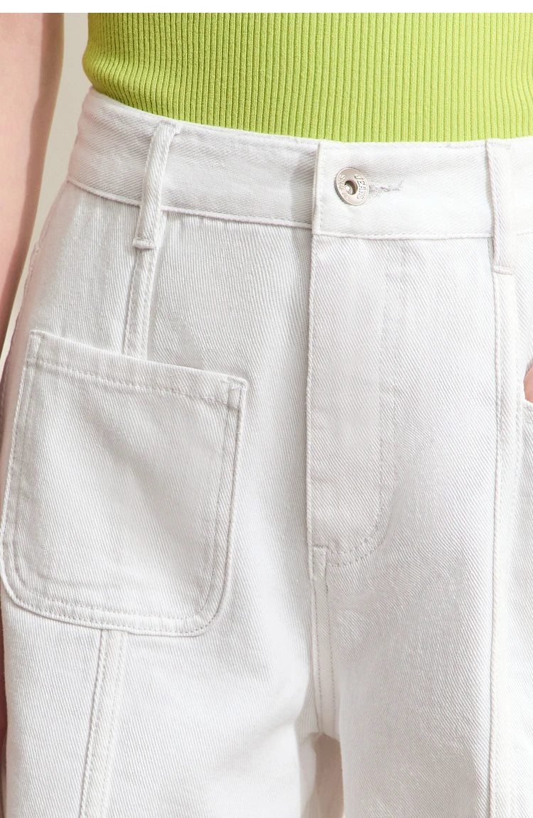 Minimalismus Baumwoll Jeans – Vintage Retro Fashion Shorts für Frauen