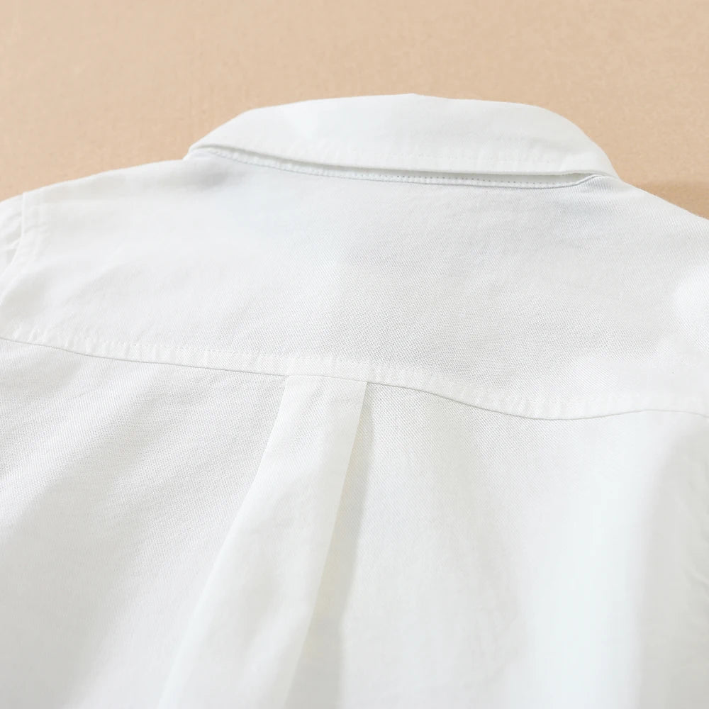 Kinder Jungen Langarm Weiß T-Shirt Frühling Herbst Turndown Kragen Hemd Kinder Schuluniform Baumwolle Kleidung