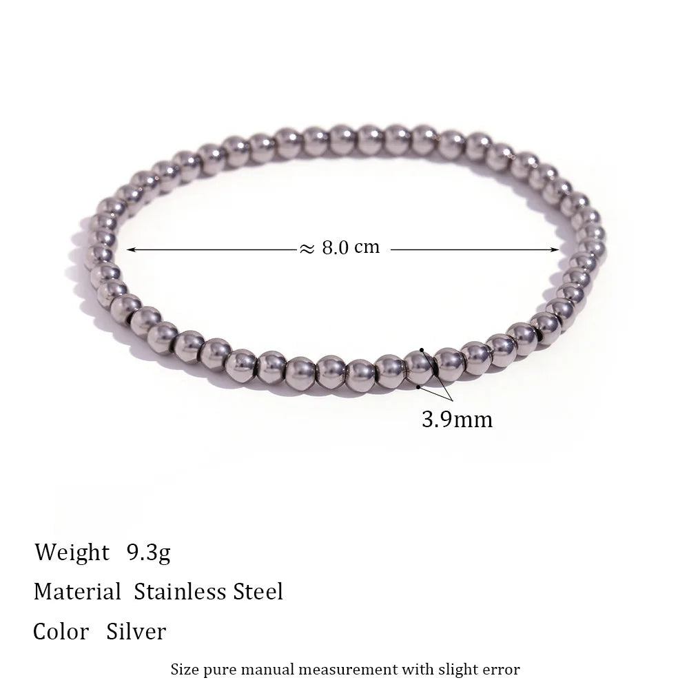 Damen-Perlenarmband mit Farbverlauf aus Edelstahl