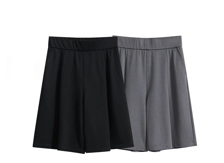 Damen Shorts im Minimalismus-Stil mit elastischer Taille für den Sommer