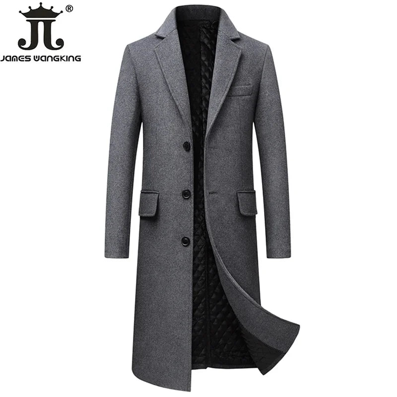 Hochwertiger Wollmantel für Herren – Boutique-Design
