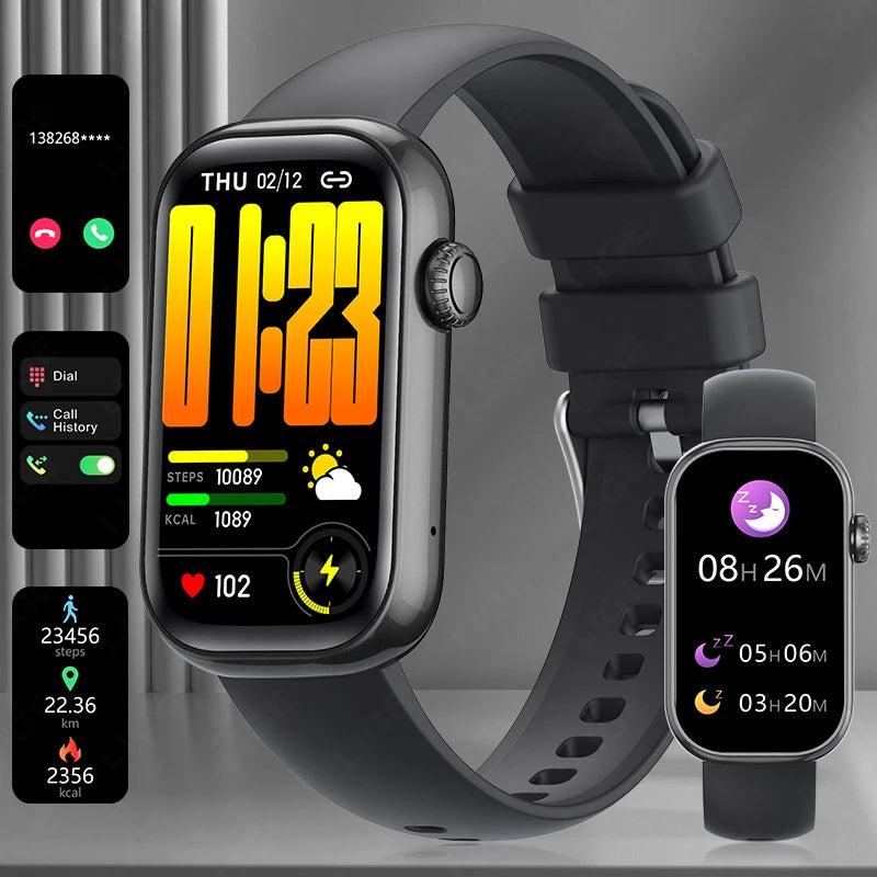 Herren Fitness-Smartwatch mit über 100 Sportmodi und Anrufannahme
