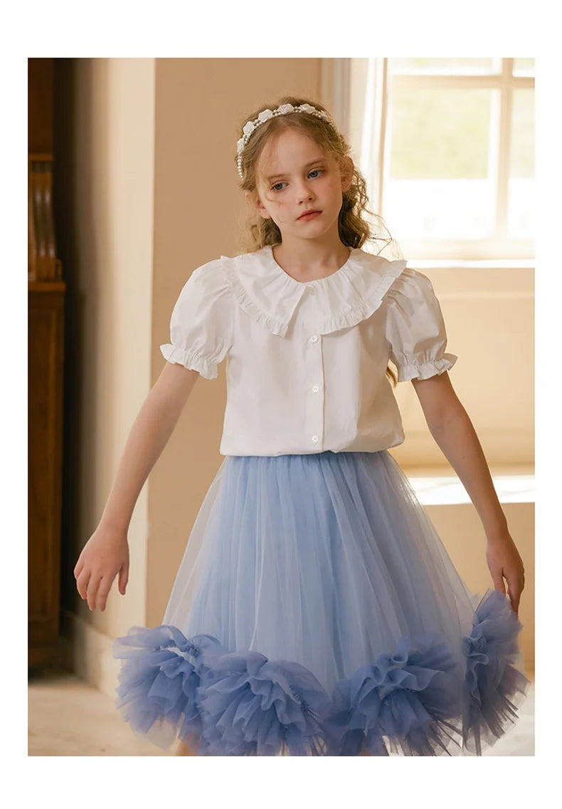Elegantes Mädchen-Sommerkleid in Lila für Partys und Hochzeiten – Blumenkleid mit luxuriösem Design, ärmelloses Kleid in Khaki Beige für Kinder von 3 bis 14 Jahren.
